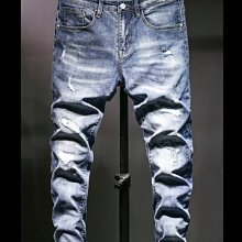 破壞 破洞 修身彈力牛仔褲 *OLDNICK老尼克* 03152017-1 歷史價格詳細信息