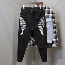 牛仔褲男士潮牌秋季韓版潮流修身小腳破洞乞丐九分休閑百搭長褲子 歷史價格詳細信息