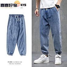 牛仔褲男秋冬季2022年新款潮牌寬松垂感直筒闊腿褲男生休閑長褲子 歷史價格詳細信息