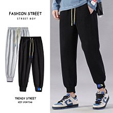 港風運動褲男士束腳棉褲2023年新款夏季薄款冰絲褲子休閒長褲直筒褲束口褲男棉褲男褲 歷史價格詳細信息