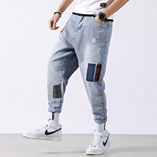 哈倫闊腿牛仔褲男潮牌寬鬆胖子加肥加大碼直筒長褲日系褲子 歷史價格詳細信息