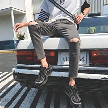 褲子男春季新款修身小腳休閒褲韓版潮流男士捲邊九分褲鬆緊褲 歷史價格詳細信息