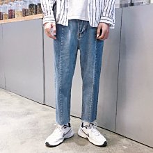 韓版牛仔褲子男生寬松百搭闊腿3新款早秋潮流ins直筒長褲男女-毛毛男裝 歷史價格詳細信息