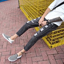 復古懷舊破洞直筒牛仔褲男夏季寬鬆潮牌大尺碼褲子男生爛洞乞丐褲潮 歷史價格詳細信息