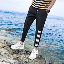 男牛仔褲 休閒褲 小腳褲 哈倫褲 牛仔窄褲 2022年夏季新品牛仔褲男款潮牌韓版男裝褲子jean休閑男七分褲AY020 歷史價格詳細信息