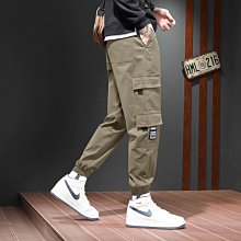 男生褲子 多口袋工裝褲 男秋冬加絨長褲 大碼束口褲 寬鬆褲子 秋季九分休閒褲 潮流百搭M-8XL 歷史價格詳細信息