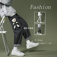 牛仔褲子男士春季韓版寬鬆直筒青年港風ins個性帥氣休閒闊腿長褲 歷史價格詳細信息