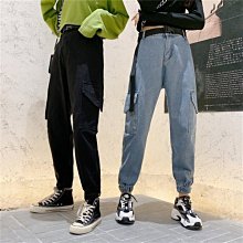 大尺碼牛仔褲 工裝牛仔褲 秋季日系潮牌錐形直筒褲男寬鬆工裝褲子耐磨水洗牛仔褲男寬鬆大尺碼 歷史價格詳細信息