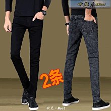 新款牛仔庫男秋季彈力雪花水洗修身直筒庫復古百搭休閑男士牛仔庫 歷史價格詳細信息