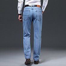 秋冬厚款純棉中老年男士牛仔褲彈力高腰深襠直筒寬鬆爸爸全棉長褲 歷史價格詳細信息