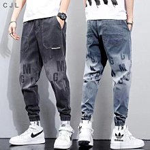 男褲 休閒牛仔褲 束口褲 秋季男士彈力牛仔褲潮男新款韓版水洗牛仔長褲小腳哈倫褲723 歷史價格詳細信息
