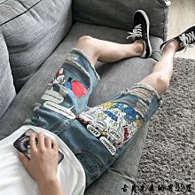 夏季薄款牛仔短男士5五分 青年修身彈力中男式馬 Y8010 歷史價格詳細信息