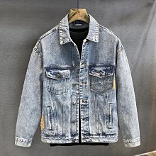 高級感牛仔夾克男士外套秋冬季2022新款潮流加絨褂子痞帥男裝上衣-促銷 歷史價格詳細信息