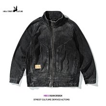 美式復古牛仔外套男春秋款潮牌復古設 拼接工裝夾克情侶百搭上衣天天精選 歷史價格詳細信息