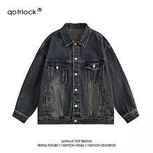 ????????秋季美式復古牛仔外套男新款寬鬆痞帥工裝夾克男春秋8????????????????????-時尚男裝 歷史價格詳細信息