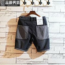 男士牛仔褲休閒牛仔褲拼布破洞牛仔褲男長褲-至簡原創 歷史價格詳細信息