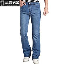 牛仔褲男 喇叭褲 男式牛仔微喇叭褲 韓版潮彈力長褲 修身喇叭 男牛仔長褲 歷史價格詳細信息