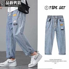 丹寧牛仔全場免運牛仔長褲 休閑耐磨春夏深襠寬松大直筒牛仔褲男彈力長褲寬褲腳闊腿加大碼加肥粗腿潮 歷史價格詳細信息