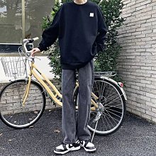 簡潮牛仔高街美式復古水洗牛仔pants男寬松直筒hiphop設計感垂墜pants子 歷史價格詳細信息