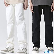 修飾腿型 品質  多款可選 夏季薄款美式微喇叭牛仔褲男 直筒寬鬆褲 顯瘦高街vibe褲子潮牌 淺藍色牛仔 刷色 歷史價格詳細信息