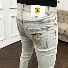 夏季薄款男士牛仔褲灰色男褲直筒寬鬆百搭長褲青年商務彈力牛仔褲 Y305 306 歷史價格詳細信息