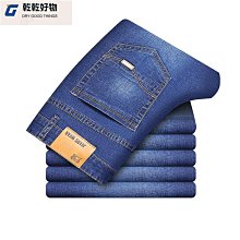 春秋新款男式牛仔褲修身直筒寬松牛仔長褲中年商務褲男裝 Y6015  A 歷史價格詳細信息