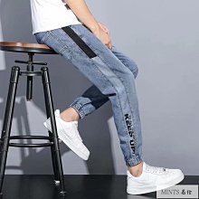 牛仔褲 M-5XL 牛仔長褲 縮口褲 鬆緊腰休閒褲 休閒長褲 九分褲寬鬆牛仔褲哈倫束腳韓版潮流男士牛仔褲 歷史價格詳細信息