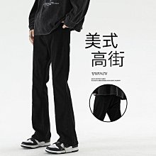 美式複古加絨牛仔褲男士秋冬季加厚2022新款寬松直筒潮牌休閑褲子 歷史價格詳細信息