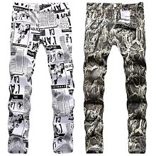 時尚彈力修身牛仔褲印花 男牛仔褲 男士褲子 男士牛仔褲彈力布料 小腳褲彈性牛仔褲牛仔男褲休閒褲微彈牛仔褲男牛仔褲修身 歷史價格詳細信息