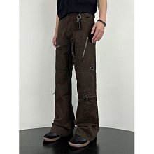 vintage美式復古牛仔褲男解構設計寬鬆ins工裝褲小眾設計感長褲子 歷史價格詳細信息