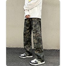 男士牛仔褲男士直筒牛仔工裝褲機車牛仔褲男士寬鬆寬鬆藍色側袋 歷史價格詳細信息