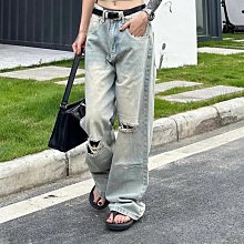 復古黃泥染牛仔pants男士秋季美式高街寬松直筒休閑Vibe闊腿pants子男生 歷史價格詳細信息