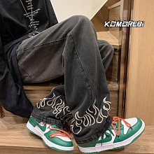 高街牛仔褲男春季潮ins個性拼接寬松直筒褲韓版闊腿百搭潮牌褲子現貨速發 歷史價格詳細信息