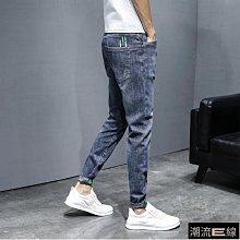 春夏季牛仔褲男 修身男士小腳褲韓版潮流 休閑純色褲子男 薄款9分褲 男士衣著-潮男服飾 歷史價格詳細信息