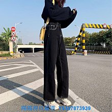 直筒黑色牛仔褲女秋季寬鬆2024年新款高腰小個子八分修身煙管褲子 歷史價格詳細信息