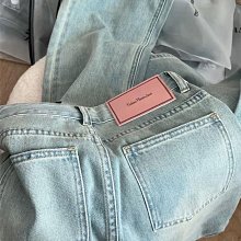 粉色窄版闊腿直筒牛仔褲女春夏2023年新款高腰顯瘦寬鬆髒粉色褲子 歷史價格詳細信息