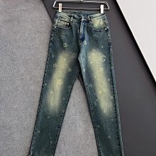 男裝代購#DIOR字母印花男士牛仔長褲薄款直筒彈力修身褲藍色洗水牛仔休閒褲 歷史價格詳細信息