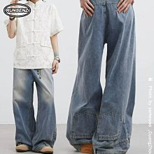 美式懷舊闊腿牛仔褲女2024年夏季冰絲薄款高腰寬鬆直筒顯瘦拖地褲 歷史價格詳細信息