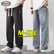 牛仔褲男直筒褲潮牌綁帶設計感微喇拉鍊開叉工裝 歷史價格詳細信息