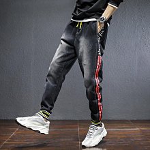 大尺碼 牛仔長褲 XL6XL 特大尺碼300斤牛仔褲男美式街頭寬鬆寬褲直筒復古牛仔褲女潮ins-潮流精選 歷史價格詳細信息