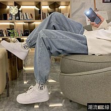 韓版牛仔褲子男生寬松百搭闊腿3新款早秋潮流ins直筒長褲男女-毛毛男裝 歷史價格詳細信息