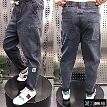 M8XL 大尺碼牛仔褲男 鬆緊腰抽繩綁帶牛仔長褲 束口褲 胖子顯瘦縮口褲 丹寧褲子 韓版男生休閒褲加大尺碼 歷史價格詳細信息