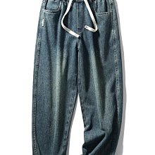 外貿復古牛仔褲 男 直筒懷舊寬鬆彈力韓版修身做舊長褲 歷史價格詳細信息