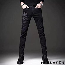 刺繡牛仔褲男潮牌純棉寬鬆直筒微錐水洗復古秋冬大尺碼男士潮流褲子 歷史價格詳細信息