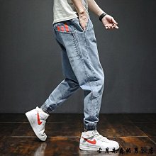 淺藍色時尚休閒牛仔褲2024年夏款長款高腰修身顯瘦寬鬆窄版闊腿褲 歷史價格詳細信息