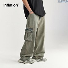 男裝|復古貓須做舊闊腿2025新品潮牌街頭寬松直筒款 歷史價格詳細信息