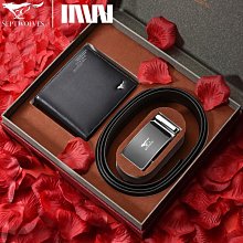 【禮盒裝】男士頭層純牛皮自動扣皮帶真皮褲腰帶商務名~ 優惠 限時 歷史價格詳細信息