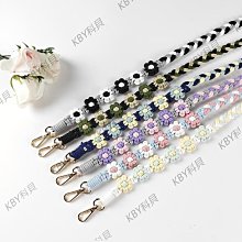 手工編織花花手機掛繩斜挎可背diy材料掛脖可調節電話鏈成品客製化 歷史價格詳細信息