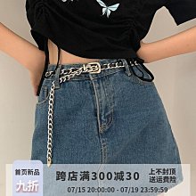 ~爆款熱賣 腰帶~鏈條細腰帶女高級感連衣裙子腰鏈裙帶收腰配飾珍珠百搭裝飾腰帶潮 歷史價格詳細信息