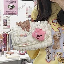 可愛小萌包包女生秋大容量毛絨絨單肩斜挎包蘇塔小眾設計二次元 歷史價格詳細信息